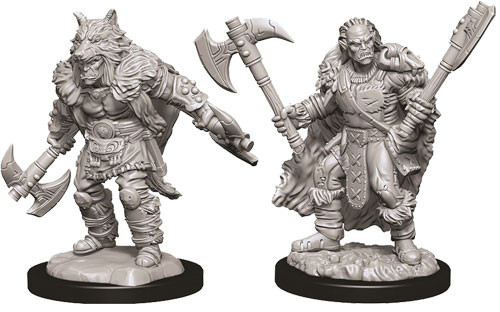 D&D Nolzur's Unpainted Minis: W9 Male Half-Orc Barbarian