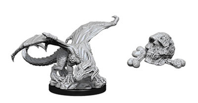 NUOVO Dungeon e Draghi nolzur'S MARVELOUS miniature Black Dragon wyrmling 