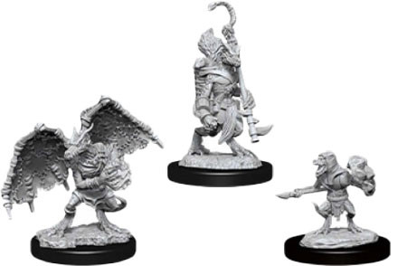 Nolzur's Unpainted Minis W12 Kobold Inventor, Dragonshield, & Sorcerer