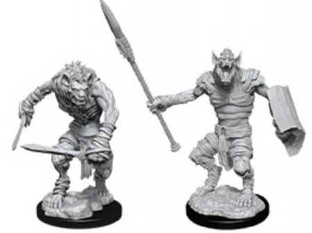 Nolzur's Marvelous Miniatures Warriors D&D 90066 Gnoll & Gnoll Flesh Gnawer 