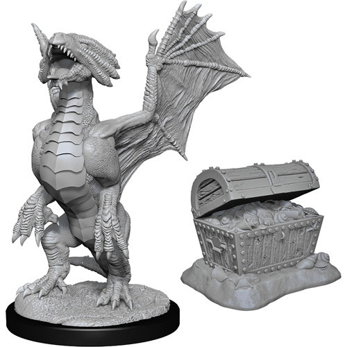 D&D Nolzur's Marvelous Minis: W13 Bronze Dragon Wyrmling & Treasure