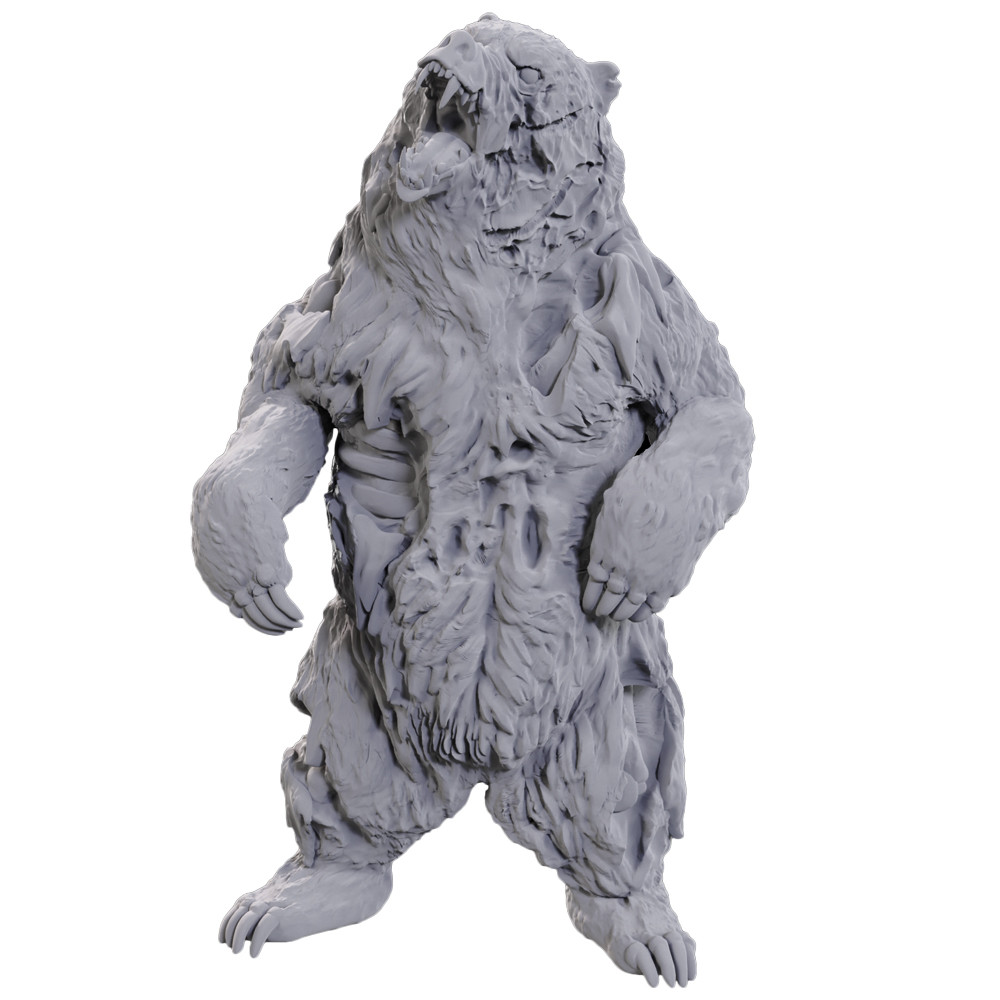 WizKids Deep Cuts Unpainted Minis: W24 Zombie Grizzly Bear