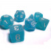 Chessex Dice Set: Frosted Caribbean Blue w/White (7)