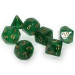 Chessex Dice Set: Vortex Green w/Gold (7)