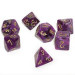 Chessex Dice Set: Vortex Purple w/Gold (7)