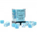 Chessex 12mm d6 Set: Gemini Luminary Pearl Turquoise-White w/Blue (36)