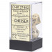 Chessex Dice Set: Marble - Ivory w/Black (7)