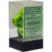 Chessex Dice Set: Vortex Bright Green w/Black (7)