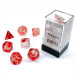 Chessex Polyhedral Dice Set: Nebula Luminary - Red w/Silver (7)