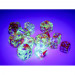 Chessex Polyhedral Dice Set: Nebula Luminary - Red w/Silver (7)