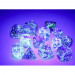 Chessex Polyhedral Dice Set: Nebula Luminary - Nocturnal w/Blue (7)