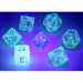 Chessex Polyhedral Dice Set: Borealis Luminary Icicle/Light Blue (7)