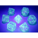 Chessex Polyhedral Dice Set: Borealis Luminary Sky Blue/White (7)