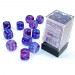 Chessex 16mm Dice Block: Nebula Luminary - Nocturnal w/Blue (12)