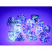 Chessex 16mm Dice Block: Nebula Luminary - Nocturnal w/Blue (12)