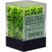 Chessex 12mm d6 Set: Vortex Bright Green w/Black (36)