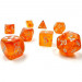 Chessex Dice: Lab Series 6 - Borealis Luminary - Blood Orange w/White