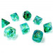 Chessex Dice: Lab Series 6 - Borealis Luminary - Kelp w/Light Green