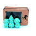 Hymgho Premium Dice: Barbarian Solid Metal - Chrome Turquoise w/ Gold