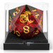 Hymgho Premium d20: 55mm Sharp Edged Resin - Red w/ Gold