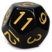 R4I Dice w/ Arch'd4: Opaque - Black w/ Yellow (15)