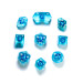 Dragon Eye Dice: Legendary Round Cut - Blue (9)