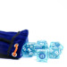 Dragon Eye Dice: Legendary Round Cut - Blue (9)