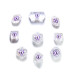 Dragon Eye Dice: Legendary Round Cut - White (9)