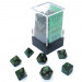 Chessex Mini Dice Set: Scarab - Jade w/ Gold (7)