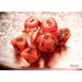 Mini Dice Set: Vortex - Orange w/ Black (7)