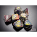 10mm Polyhedral Dice: Festive - Carousel w/ White (7)