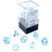 Chessex Mini Dice Set: Borealis Luminary - Icicle w/ Light Blue (7)