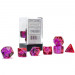 Chessex Dice Set: Gemini Translucent - Red-Violet w/Gold (7)