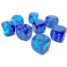 Chessex 12mm d6 Set: Gemini Luminary - Blue-Blue w/Light Blue (36)