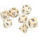 Chessex Dice Set: Marble - Ivory w/Black (7)
