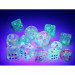 Chessex Polyhedral Dice Set: Nebula Luminary - Wisteria w/White (7)
