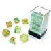 Chessex Polyhedral Dice Set: Nebula Luminary - Spring w/White (7)