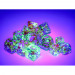 Chessex Polyhedral Dice Set: Nebula Luminary - Primary w/Blue (7)