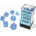 Chessex Dice Set: Borealis Luminary Sky Blue/White (7)