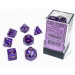 Chessex Dice Set: Borealis Luminary Royal Purple/Gold (7)