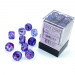 Chessex 12mm Dice Block: Nebula Luminary - Nocturnal w/Blue (36)