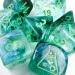 Chessex Dice: Lab Series 6 - Borealis Luminary - Kelp w/Light Green