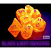 Chessex Lab Polyhedral Dice: Translucent - Neon Orange/White (8)