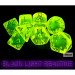 Chessex Lab Polyhedral Dice: Translucent - Neon Yellow/White (8)