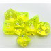 Chessex Lab Polyhedral Dice Set: Translucent - Neon Yellow/White (8)