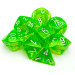 Chessex Lab Polyhedral Dice Set: Translucent - Rad Green/White (8)