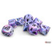 Chessex Lab Series 8 Dice Set: Festive - Hydrangea/Black (8)