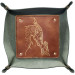 Grimbeard Leather Dice Tray: Green w/ Brown Center