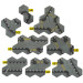 Battlefield in a Box: HexTech: Trinity City - Road Intersections (20)