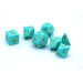 Metal Barbarian Dice Set: Chrome Turquoise w/ Gold (7)